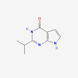 molecular formula C9H11N3O B1384578 2-(propan-2-yl)-3H,4H,7H-pyrrolo[2,3-d]pyrimidin-4-one CAS No. 2060058-22-0