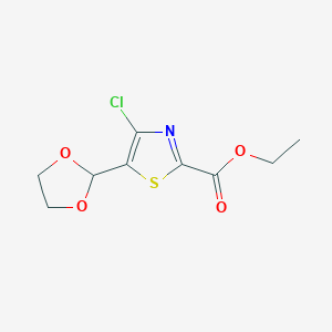 Ethyl 4-chloro-5-(1,3-dioxolan-2-yl)-1,3-thiazole-2-carboxylate