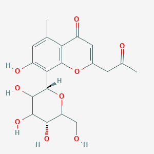 molecular formula C19H22O9 B13845858 7-hydroxy-5-methyl-2-(2-oxopropyl)-8-[(2S,5R)-3,4,5-trihydroxy-6-(hydroxymethyl)oxan-2-yl]chromen-4-one 