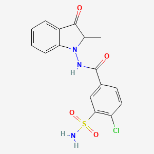 4-Chloro-N-(2-methyl-3-oxoindolin-1-yl)-3-sulfamoylbenzamide