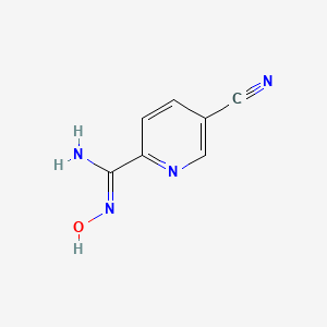 molecular formula C7H6N4O B1384588 5-cyano-N'-hydroxypyridine-2-carboximidamide CAS No. 453565-48-5