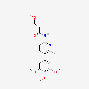 molecular formula C20H26N2O5 B13845885 3-Ethoxy-N-(6-methyl-5-(3,4,5-trimethoxyphenyl)pyridin-2-yl)propanamide 