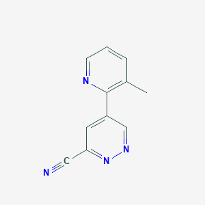 molecular formula C11H8N4 B13845890 5-(3-Methylpyridin-2-yl)pyridazine-3-carbonitrile 