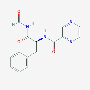 molecular formula C15H14N4O3 B13845945 (S)-N-(1-Formamido-1-oxo-3-phenylpropan-2-yl)pyrazine-2-carboxamide 