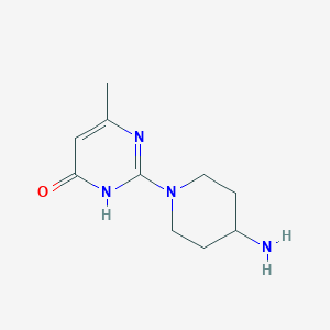 molecular formula C10H16N4O B1384595 2-(4-氨基哌啶-1-基)-6-甲基嘧啶-4(3H)-酮 CAS No. 1239721-16-4