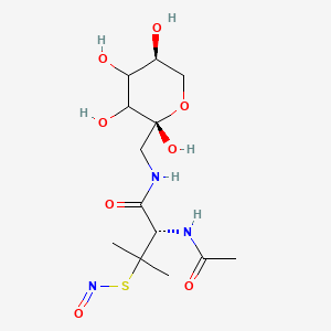 (2S)-2-acetamido-3-methyl-3-nitrososulfanyl-N-[[(2R,5S)-2,3,4,5-tetrahydroxyoxan-2-yl]methyl]butanamide