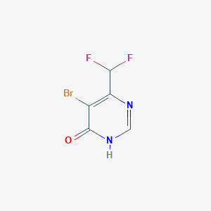 molecular formula C5H3BrF2N2O B1384598 5-bromo-6-(difluoromethyl)pyrimidin-4(3H)-one CAS No. 677777-60-5