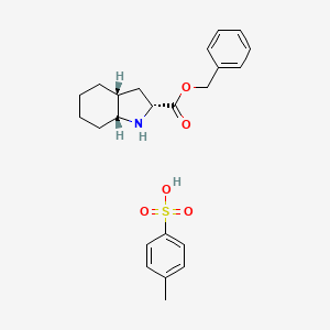 molecular formula C23H29NO5S B13845989 (2R,3aR,7aR)-Octahydroindole-2-carboxylic Acid Benzyl Ester p-Toluenesulfonic Acid 