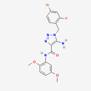 5-amino-1-(4-bromo-2-fluorobenzyl)-N-(2,5-dimethoxyphenyl)-1H-1,2,3-triazole-4-carboxamide