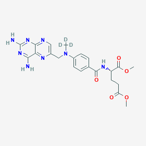 L-Glutamic acid, N-[4-[[(2,4-diamino-6-pteridinyl)methyl]methyl-d3-amino]benzoyl]-, dimethyl ester (9CI)