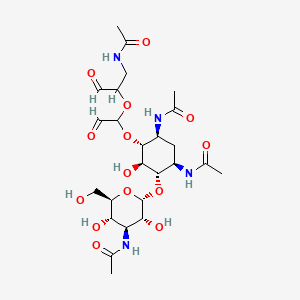 molecular formula C25H40N4O14 B13846099 Tetra-N-acetyl Seco-kanamycin A Dialdehyde 