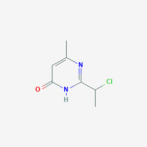 molecular formula C7H9ClN2O B1384611 2-(1-Chloroethyl)-6-methylpyrimidin-4-ol CAS No. 1394040-96-0