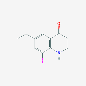 molecular formula C11H12INO B13846110 6-Ethyl-8-iodo-2,3-dihydro-1H-quinolin-4-one 