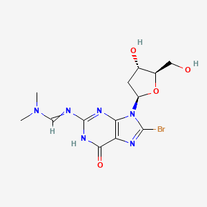 molecular formula C13H17BrN6O4 B1384612 8-Bromo-2'-deoxy-N-[(dimethylamino)methylidene]guanosine CAS No. 717876-75-0