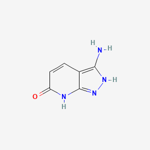 molecular formula C6H6N4O B1384613 3-amino-2H-pyrazolo[3,4-b]pyridin-6-ol CAS No. 1511237-89-0