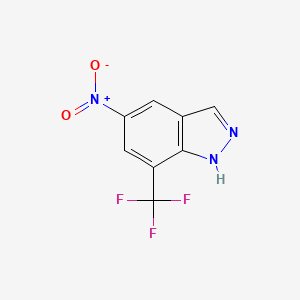 molecular formula C8H4F3N3O2 B13846144 5-Nitro-7-(trifluoromethyl)-1H-indaZole 