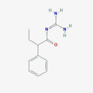 molecular formula C11H15N3O B13846149 2-Phenyl-2-ethyl-acetyl-guanidine 