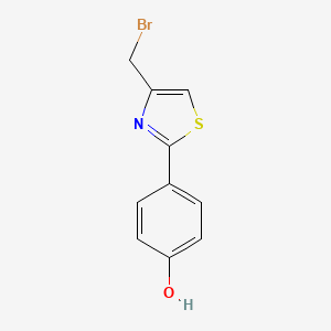 molecular formula C10H8BrNOS B1384615 4-(4-溴甲基-噻唑-2-基)-苯酚 CAS No. 886363-64-0