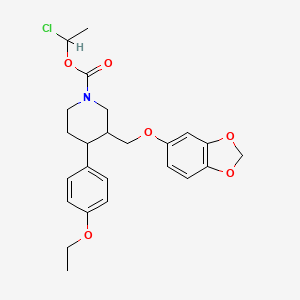 1-Chloroethyl 3-(1,3-benzodioxol-5-yloxymethyl)-4-(4-ethoxyphenyl)piperidine-1-carboxylate