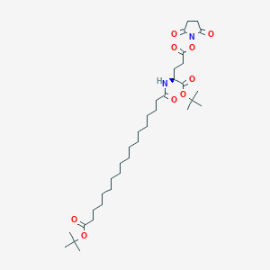 molecular formula C35H60N2O9 B13846176 (S)-1-tert-Butyl 5-(2,5-dioxopyrrolidin-1-yl) 2-(18-(tert-butoxy)-18-oxooctadecanamido)pentanedioate 