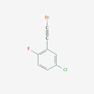 molecular formula C8H3BrClF B1384622 2-(2-溴乙炔基)-4-氯-1-氟苯 CAS No. 2187434-97-3