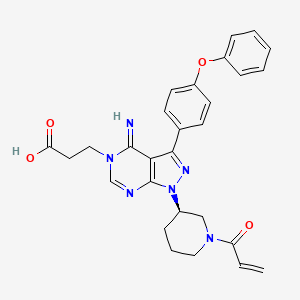 molecular formula C28H28N6O4 B13846234 N1-(2-Carboxyethyl) Ibrutinib 