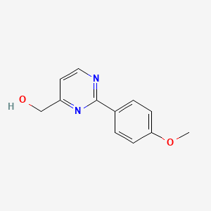 molecular formula C12H12N2O2 B13846245 [2-(4-Methoxyphenyl)pyrimidin-4-yl]methanol 