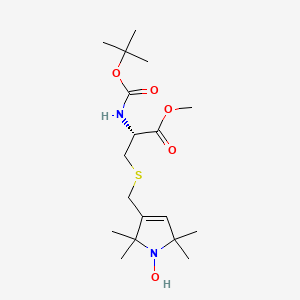 molecular formula C18H32N2O5S B13846260 N-Boc-L-2-amino-3-[thiomethyl-1-(1-oxyl-2,2,5,5-tetramethyl-3-pyrrolin-3-yl)]propanoic Acid Methyl Ester 