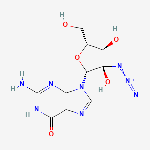 molecular formula C10H12N8O5 B1384627 2'-叠氮鸟苷 CAS No. 60921-30-4