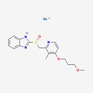 molecular formula C18H21N3NaO3S+ B13846317 sodium;2-[[4-(3-methoxypropoxy)-3-methylpyridin-2-yl]methylsulfinyl]-1H-benzimidazole 