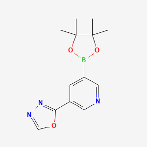 molecular formula C13H16BN3O3 B13846334 2-(5-(4,4,5,5-Tetramethyl-1,3,2-dioxaborolan-2-YL)pyridin-3-YL)-1,3,4-oxadiazole 