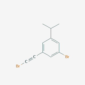molecular formula C11H10Br2 B1384635 1-溴-3-(2-溴乙炔基)-5-异丙基苯 CAS No. 2227272-72-0