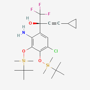 molecular formula C25H39ClF3NO3Si2 B13846363 (S)-2-(2-Amino-3,4-bis((tert-butyldimethylsilyl)oxy)-trifluorobut-3-yn-2-ol 