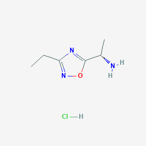 molecular formula C6H12ClN3O B13846387 (Alpha-S)-3-Ethyl-Alpha-methyl-1,2,4-Oxadiazole-5-methanamine Hydrochloride 