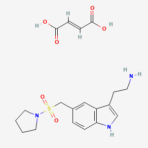 molecular formula C19H25N3O6S B13846408 (E)-but-2-enedioic acid;2-[5-(pyrrolidin-1-ylsulfonylmethyl)-1H-indol-3-yl]ethanamine 