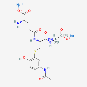 molecular formula C18H22N4Na2O8S B13846419 Acetaminophen Glutathione-13C2,15N Disodium Salt 