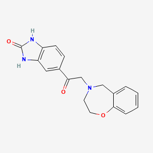 molecular formula C18H17N3O3 B13846451 5-(2-(2,3-Dihydrobenzo[f][1,4]oxazepin-4(5H)-yl)acetyl)-1,3-dihydro-2H-benzo[d]imidazol-2-one 