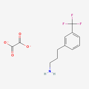 molecular formula C12H12F3NO4-2 B13846457 Oxalate;3-[3-(trifluoromethyl)phenyl]propan-1-amine 