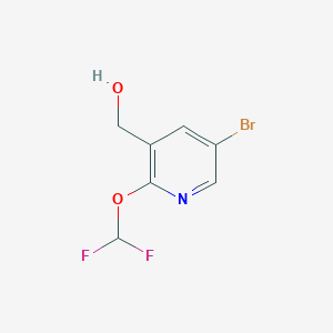 molecular formula C7H6BrF2NO2 B1384648 (5-溴-2-(二氟甲氧基)吡啶-3-基)甲醇 CAS No. 2231673-99-5