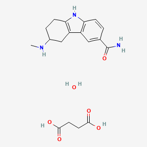 molecular formula C18H25N3O6 B13846487 butanedioic acid;6-(methylamino)-6,7,8,9-tetrahydro-5H-carbazole-3-carboxamide;hydrate 