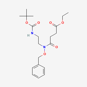 molecular formula C20H30N2O6 B13846502 Ethyl 4-((Benzyloxy)(2-((tert-butoxycarbonyl)amino)ethyl)amino)-4-oxobutanoate 