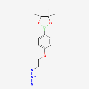molecular formula C14H20BN3O3 B1384652 N(=[N+]=[N-])Ccoc1=CC=C(C=C1)B1OC(C(O1)(C)C)(C)C CAS No. 1897432-67-5