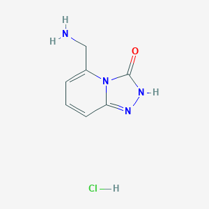 molecular formula C7H9ClN4O B1384653 5-(Aminomethyl)-2H-[1,2,4]triazolo[4,3-a]pyridin-3-one;hydrochloride CAS No. 2241142-24-3