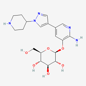 molecular formula C19H27N5O6 B13846535 Crizotinib-metabolite-GlucA 