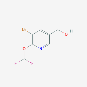 molecular formula C7H6BrF2NO2 B1384661 (5-溴-6-(二氟甲氧基)吡啶-3-基)甲醇 CAS No. 2231673-76-8