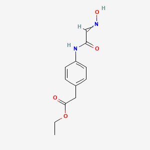 molecular formula C12H14N2O4 B13846646 Ethyl 2-[4-[(2-hydroxyiminoacetyl)amino]phenyl]acetate 