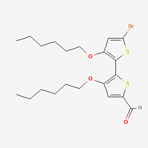 molecular formula C21H29BrO3S2 B13846652 5'-Bromo-3,3'-bis(hexyloxy)-[2,2'-bithiophene]-5-carbaldehyde 