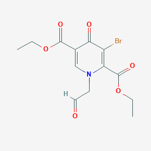 molecular formula C13H14BrNO6 B13846711 Diethyl 3-Bromo-4-oxo-1-(2-oxoethyl)-1,4-dihydropyridine-2,5-dicarboxylate 