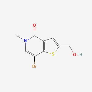 molecular formula C9H8BrNO2S B13846733 7-Bromo-2-(hydroxymethyl)-5-methylthieno[3,2-c]pyridin-4-one 