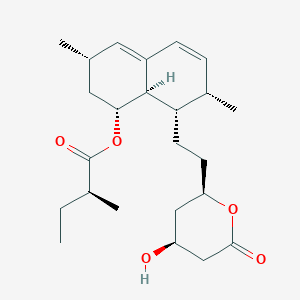 molecular formula C24H36O5 B13846762 [(1R,3S,7S,8S,8aR)-8-[2-[(2R,4S)-4-hydroxy-6-oxooxan-2-yl]ethyl]-3,7-dimethyl-1,2,3,7,8,8a-hexahydronaphthalen-1-yl] (2S)-2-methylbutanoate 